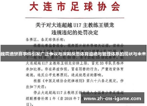 魏震遭禁赛事件引发广泛争议与深刻反思体育道德与管理体系的现状与未来